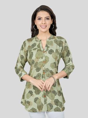  rayon printed short kurti 1