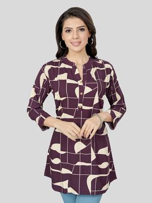  rayon printed short kurti 1