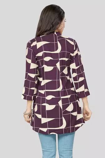  rayon printed short kurti