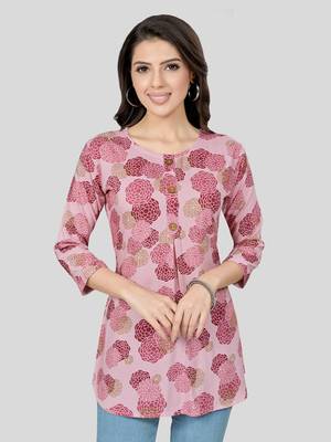  rayon printed short kurti 1