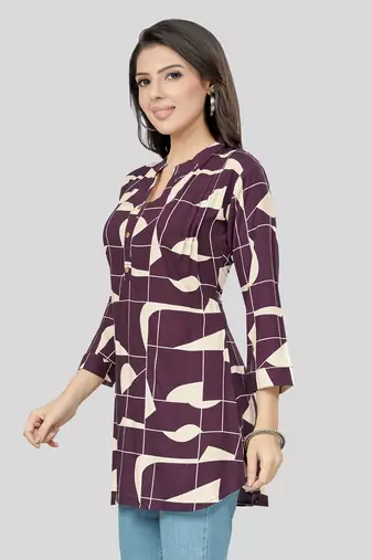  rayon printed short kurti