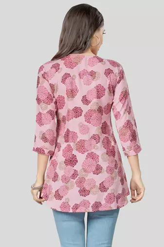  rayon printed short kurti