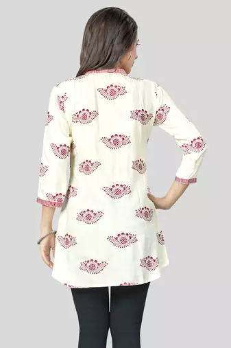  rayon printed short kurti