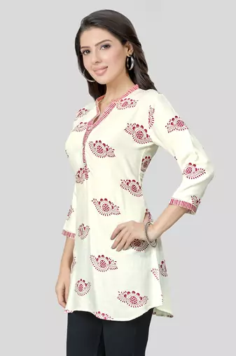  rayon printed short kurti