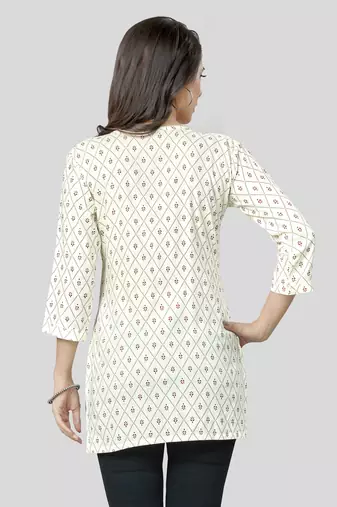  rayon printed short kurti
