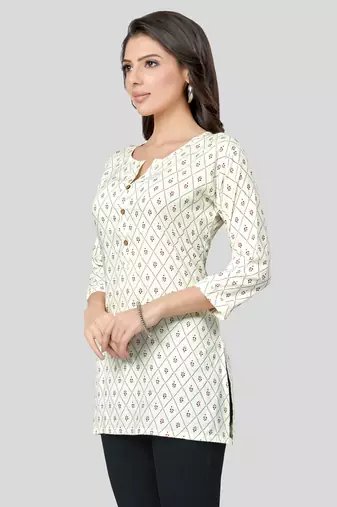  rayon printed short kurti