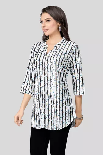 crepe printed short kurti