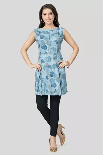  rayon printed short kurti