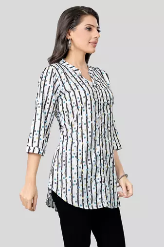  crepe printed short kurti