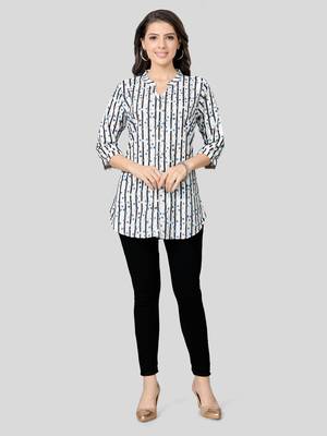  crepe printed short kurti 5