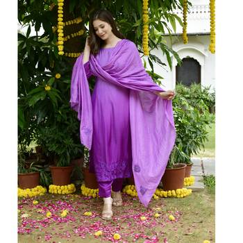 Purple ombroe suit set 2