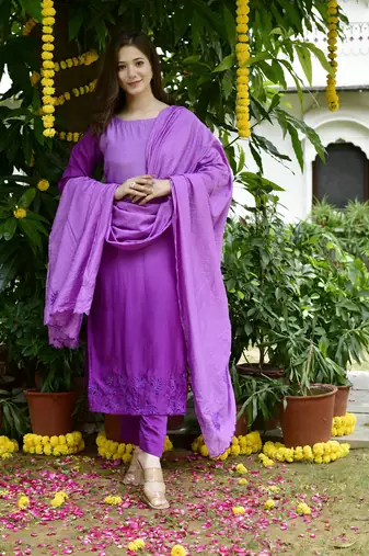 Purple ombroe suit set