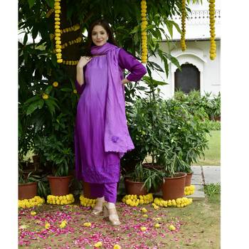 Purple ombroe suit set 4