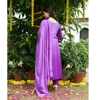 Purple ombroe suit set 5
