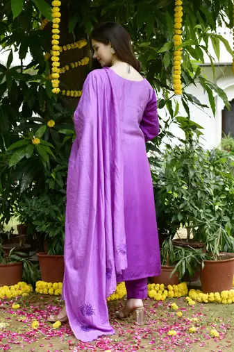Purple ombroe suit set