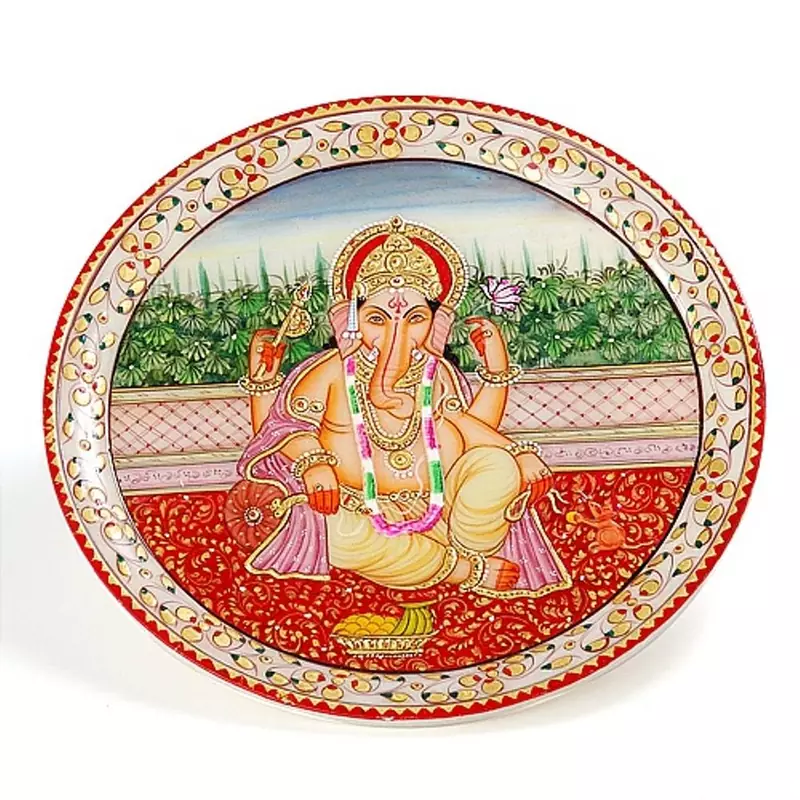 Marvel In Marble - Hand Painted Lord Ganesh-018