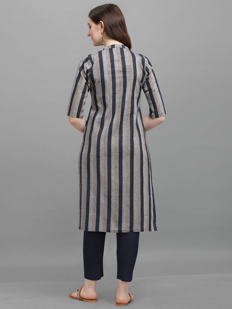 Cayorii Women's black Cotton Blend Kurti