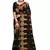 Black resham zari embroidery work net saree