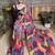Kimisha women's multicolor georgette sequence saree with unstitched blouse piece