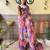 Kimisha women's multicolor georgette sequence saree with unstitched blouse piece