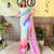 Kimisha women's sky blue georgette sequence saree with unstitched blouse piece