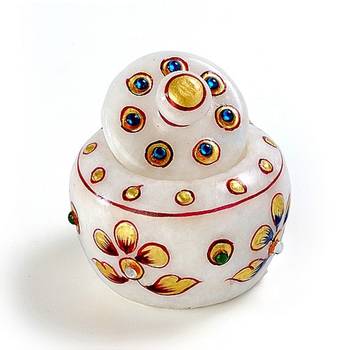 Marvel In Marble -Utility Container{Sindoor Dani}-040 1