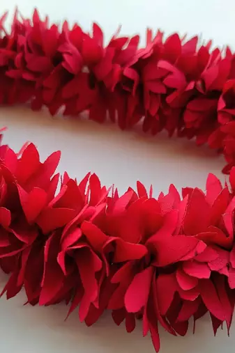 Red Fabric Hangings with Bells, Pack of 1