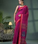 Rani cotton blend jacquard work handloom saree