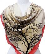 Stylish Square Satin Trendy Digital Printed Fashion Head Neck Scarf Stole Wrap Hijab Dupatta