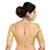 Neckbook Banarasi Gold Brocade Elbow Sleeves Round Neck Princess Cut Padded Readymade Saree Blouse