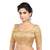 Neckbook Banarasi Design Gold Brocade Elbow Sleeves Round Neck Princess Cut Padded Readymade Saree Blouse