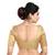 Neckbook Banarasi Design Gold Brocade Elbow Sleeves Round Neck Princess Cut Padded Readymade Saree Blouse