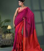 Rani cotton blend jacquard work handloom saree
