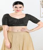 Black Embroidered Saree Blouse