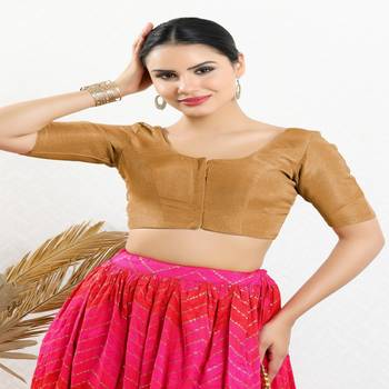 Copper Shimmer Saree Blouse 1