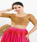 Copper Shimmer Saree Blouse