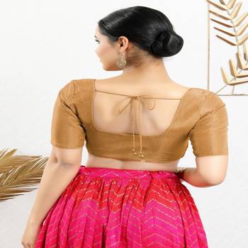 Copper Shimmer Saree Blouse 2