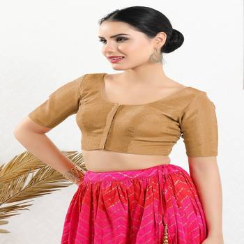Copper Shimmer Saree Blouse 3