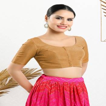Copper Shimmer Saree Blouse 4