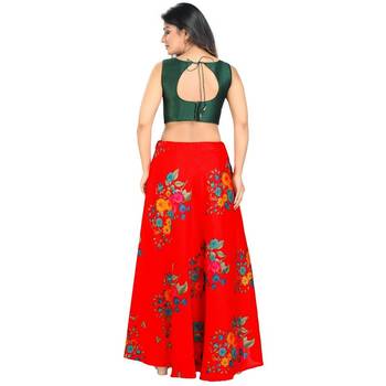 Green Solid Saree Blouse 4