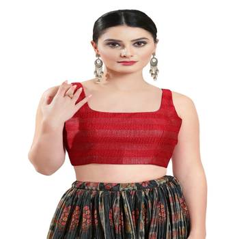 Red Embellished Saree Blouse 1