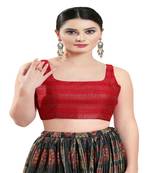 Red Embellished Saree Blouse