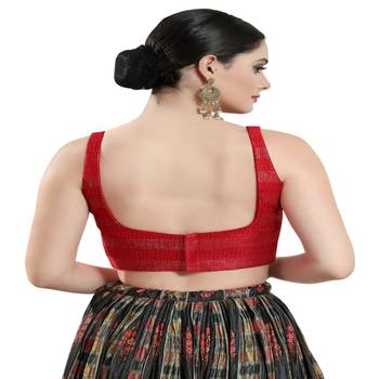 Red Embellished Saree Blouse 2