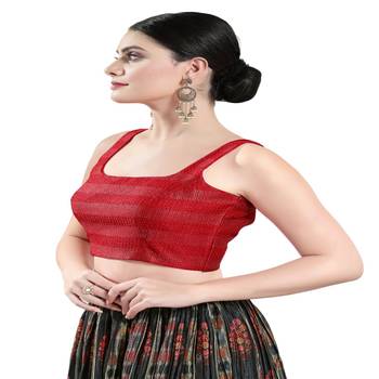Red Embellished Saree Blouse 3