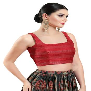 Red Embellished Saree Blouse 4