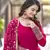 Rani Pink Fox Georgette Fabric Gown With Dupatta And Pent
