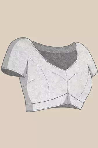 Silk Land Grey Abstract Soft Silk Blend Saree With Unstitched Blouse Piece