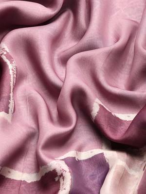 Silk Land Pink Abstract Soft Silk Blend Saree With Unstitched Blouse Piece 4