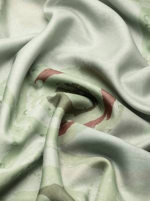 Silk Land Green Abstract Soft Silk Blend Saree With Unstitched Blouse Piece 4