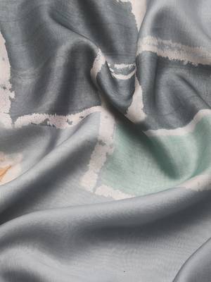 Silk Land Multicolor Abstract Soft Silk Blend Saree With Unstitched Blouse Piece 4